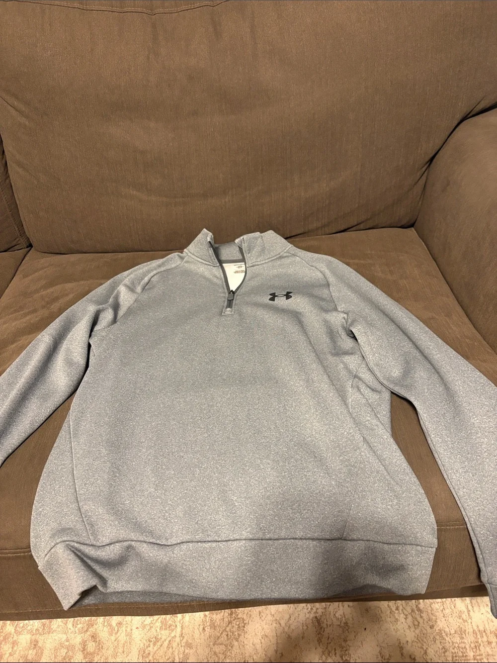 Under Armour Heather Gray 1/4 Zip Performance Pullover